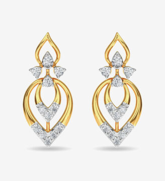 Beautiful Diamond Stud Eulla Earring Rose Gold