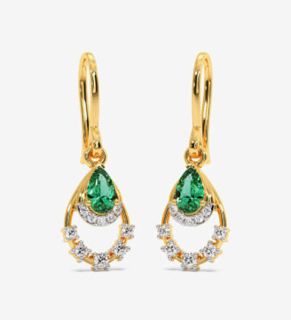 Verdant Splendour Diamond Dangle Earrings