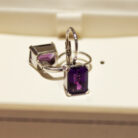 orecchino oro-viola