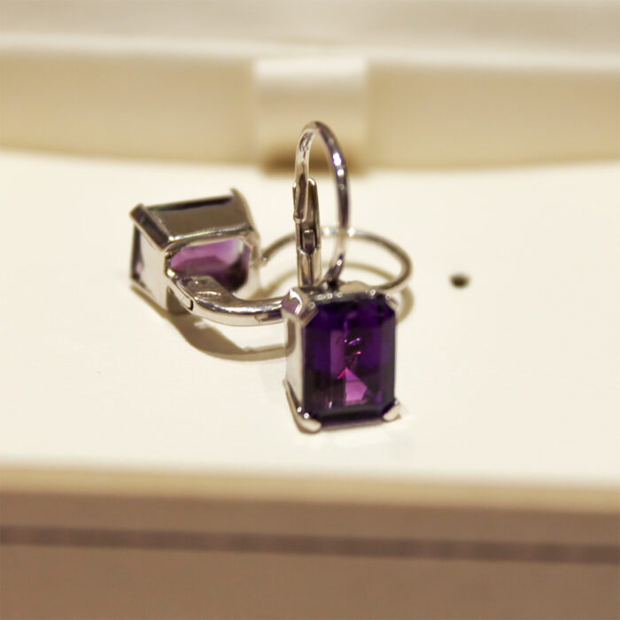 orecchino oro-viola orecchino oro-viola